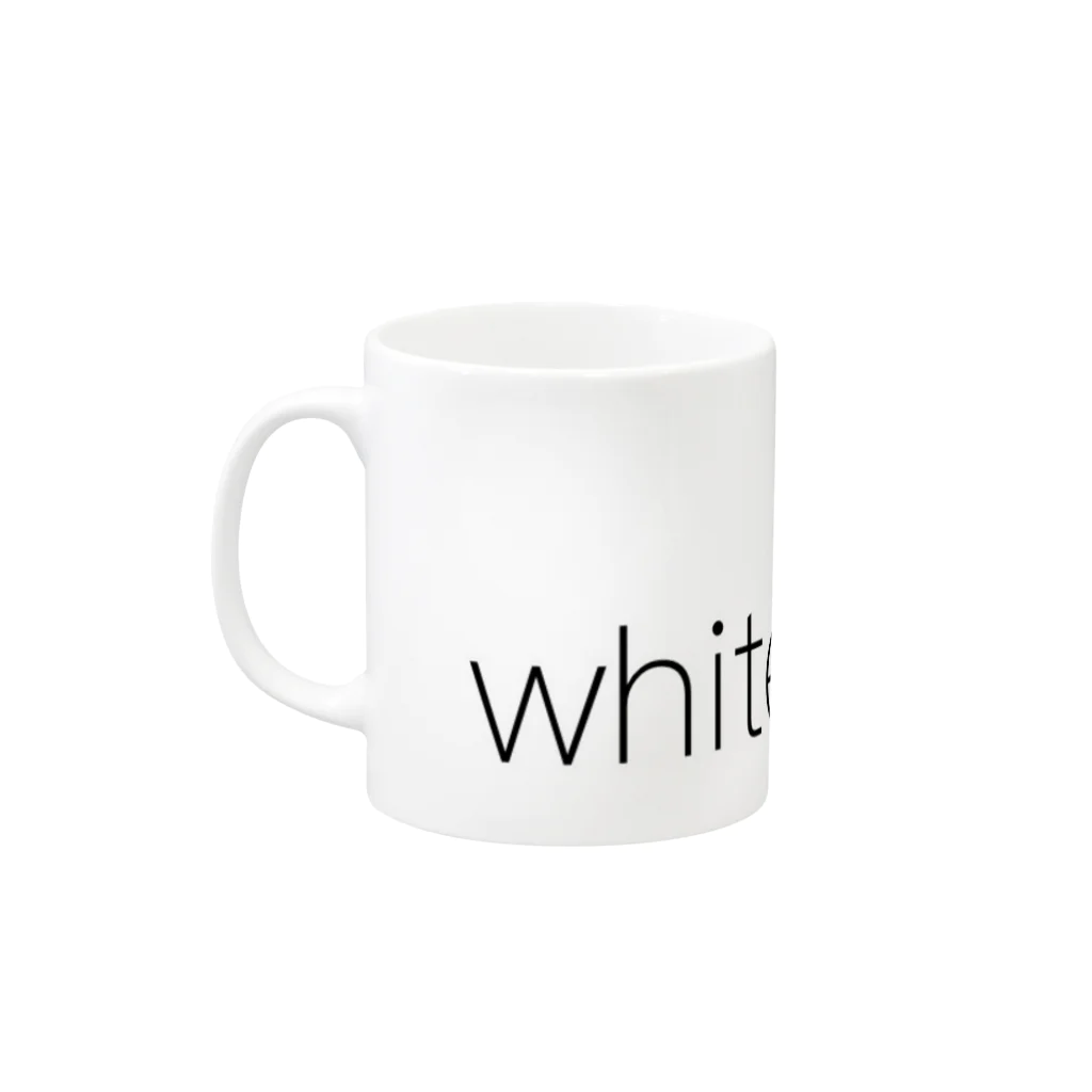 しろりんご牧場のwhiteapple(黒Ver) Mug :left side of the handle