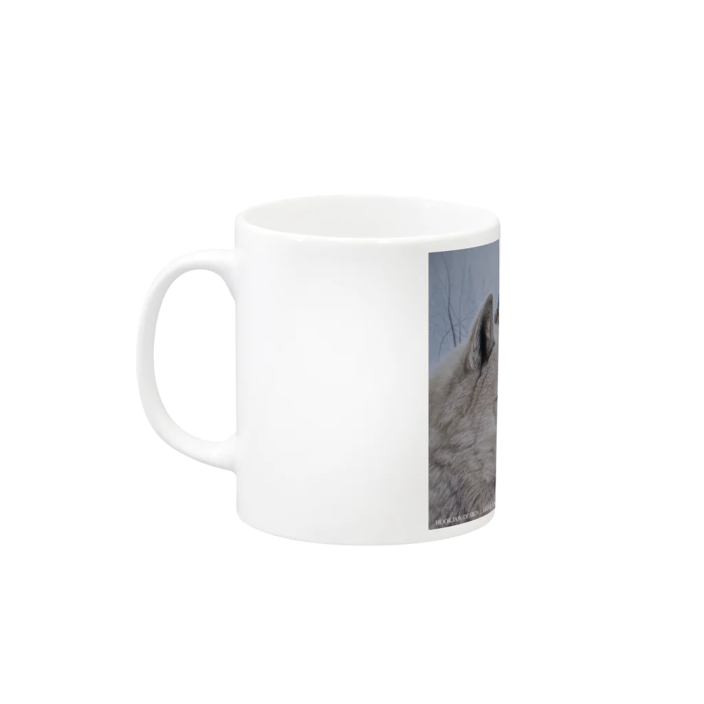 アラスカ野生動物画家きむらけいのLIFE PARTNER Ⅱ Mug :left side of the handle