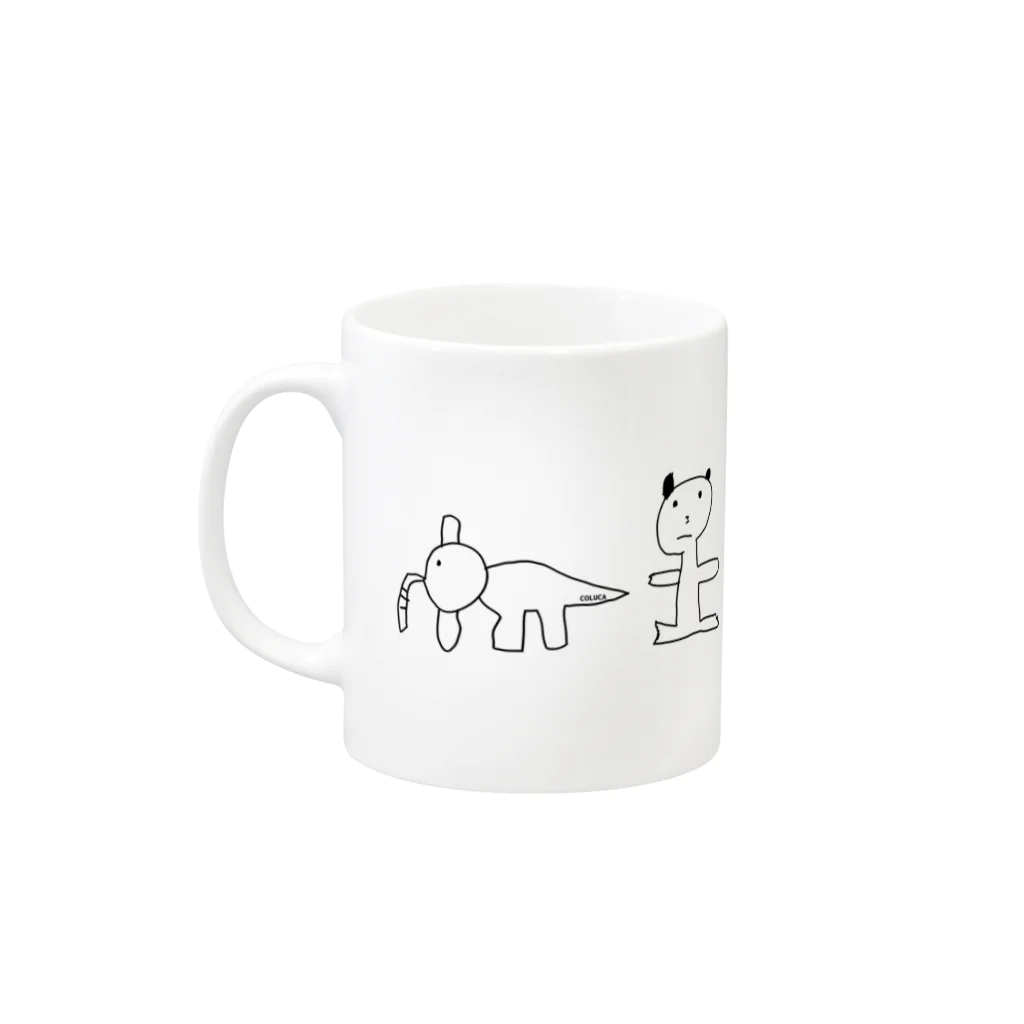 COLUCAのAnimal mug マグカップの取っ手の左面