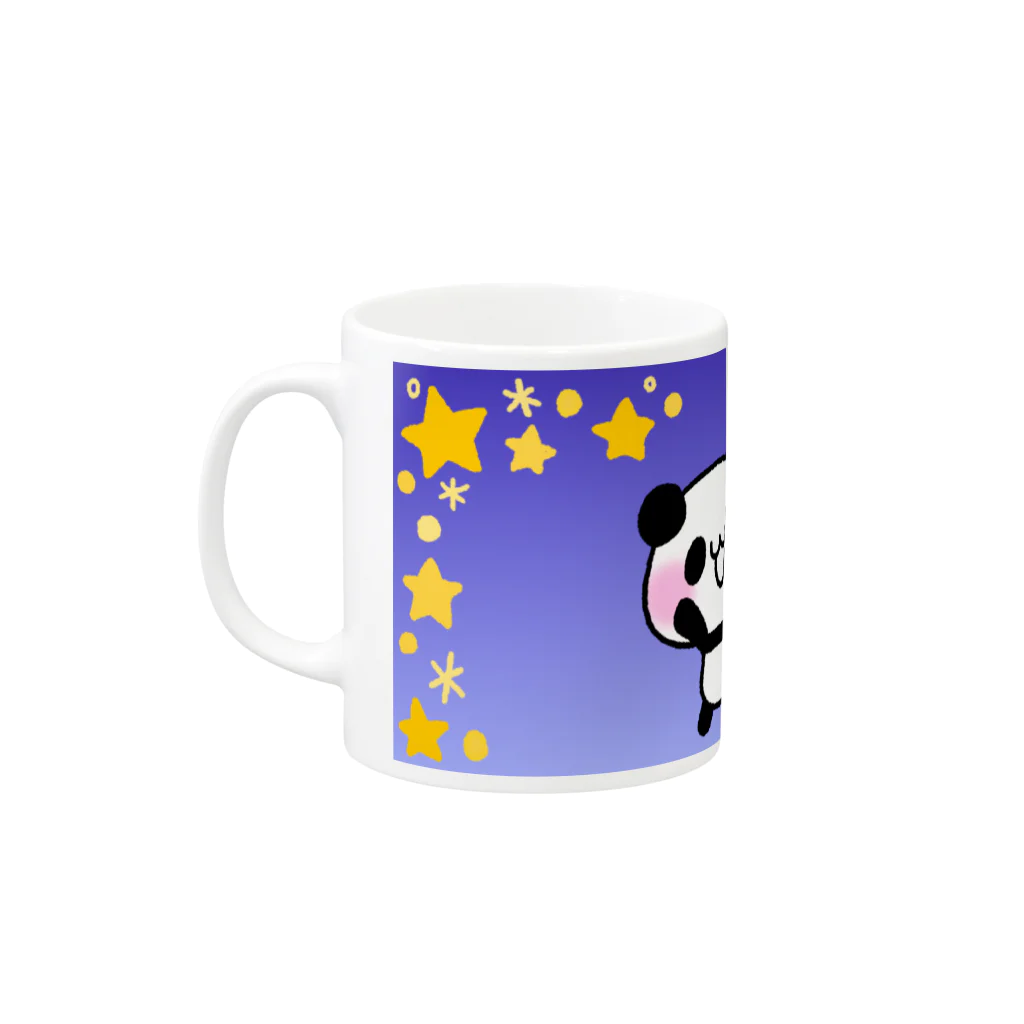 ☆みかん☆のもこぴよぱんだ*おほしさま Mug :left side of the handle