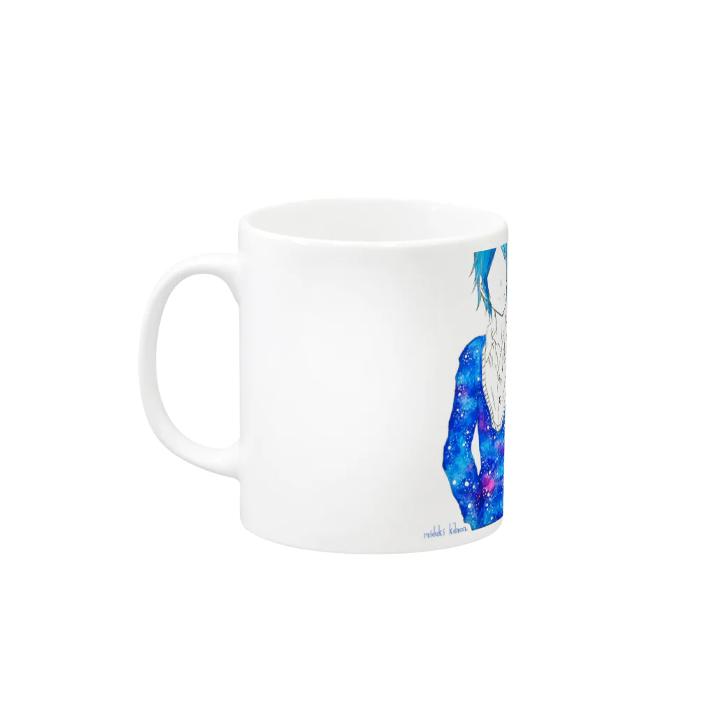 ~Good Luck Charm~　海月叶音のNO MUSIC NO LIFE (宇宙柄) Mug :left side of the handle