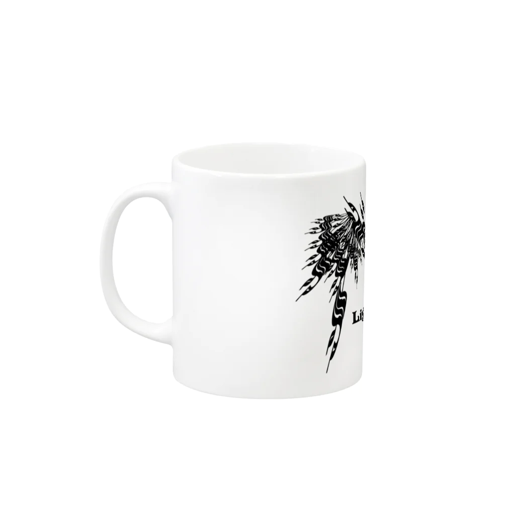 Ray's Spirit　レイズスピリットのLightworker（BLACK） Mug :left side of the handle