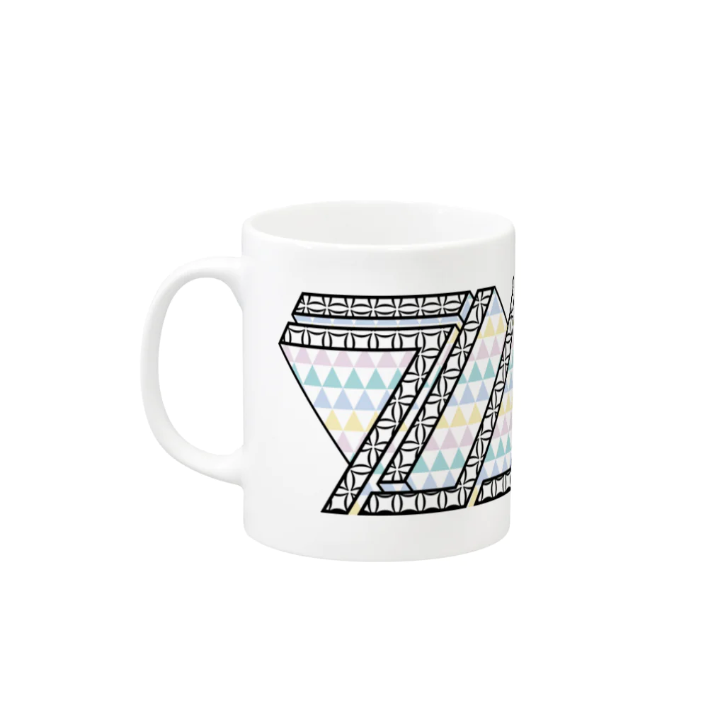 LUCHAの▲ラリアット△ Mug :left side of the handle