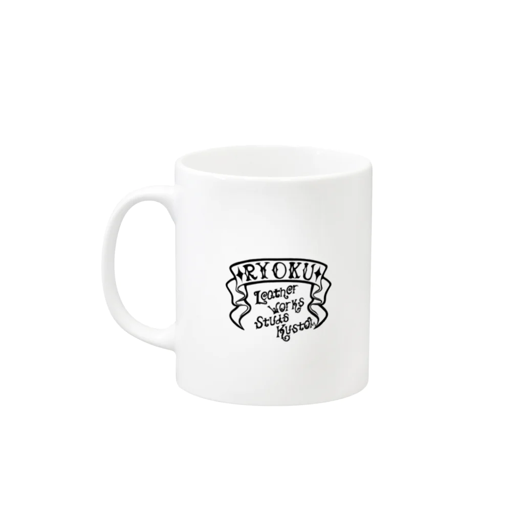 Ruuka SpikaのRyoku-Knuckle devil b-mug マグカップの取っ手の左面