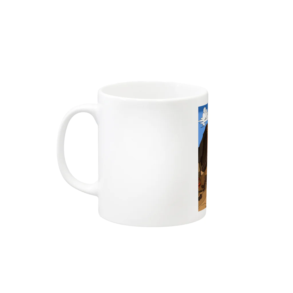 おしんぽこのマーガレット・リバー Mug :left side of the handle