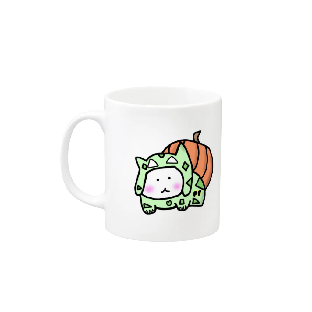 ポンプキン🎃【ポンプRoom】🐾のネコだねちゃん Mug :left side of the handle