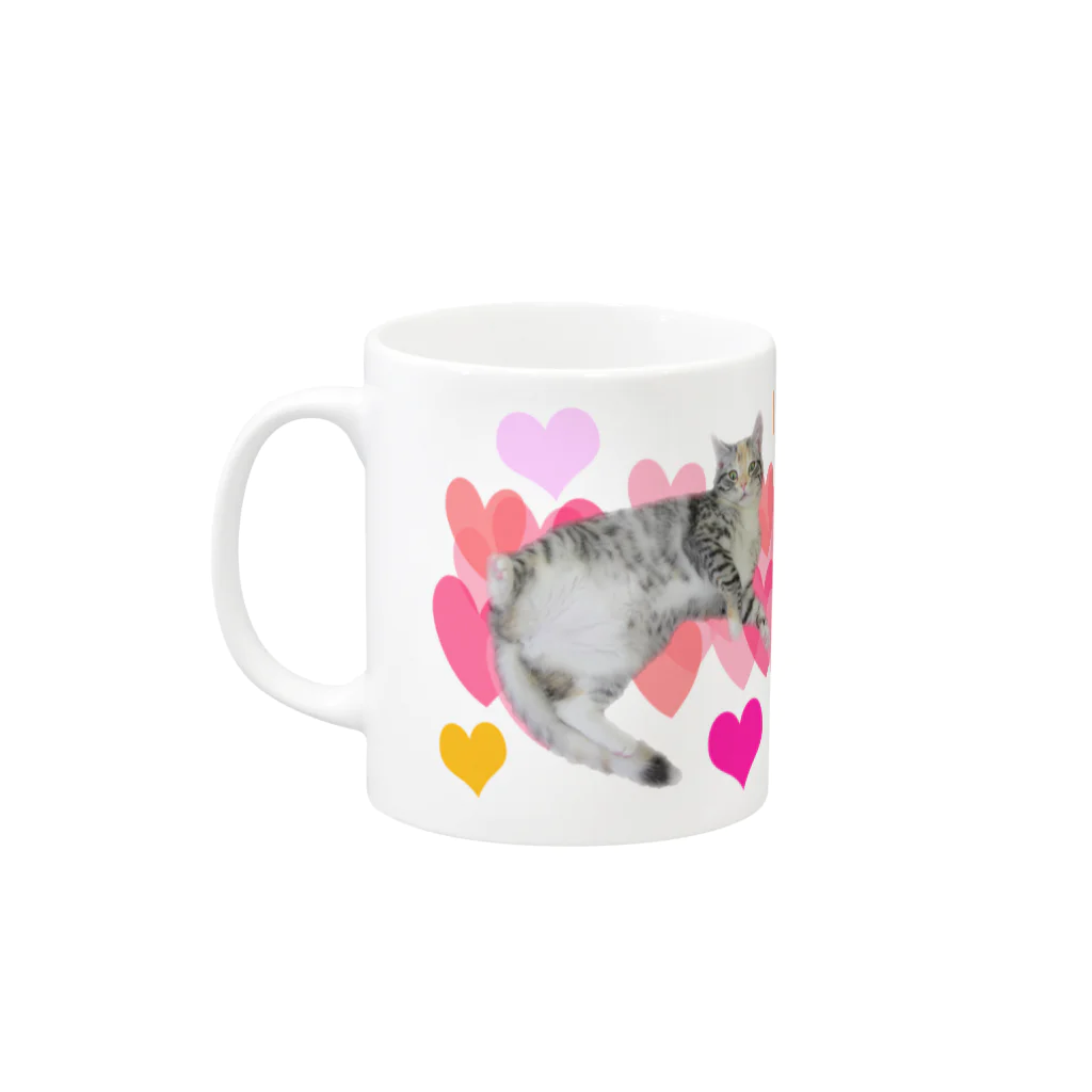 Cat Cafe ねころびのラブリーめいちゃん Mug :left side of the handle