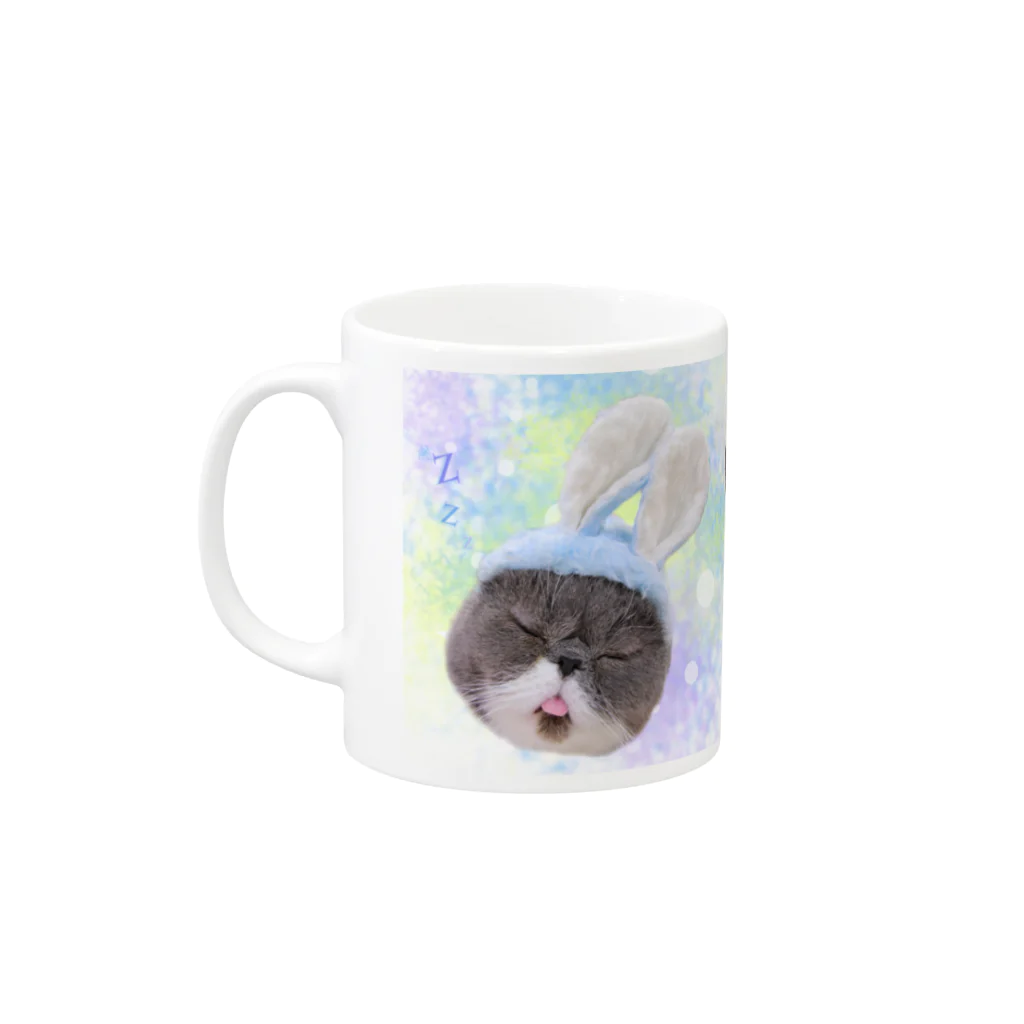 Cat Cafe ねころびの夢見るきよもり Mug :left side of the handle