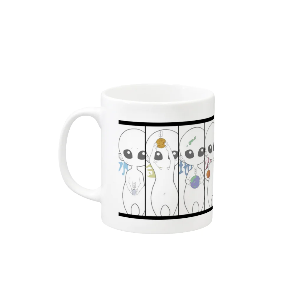 イルの星の太陽系マグカップ Mug :left side of the handle