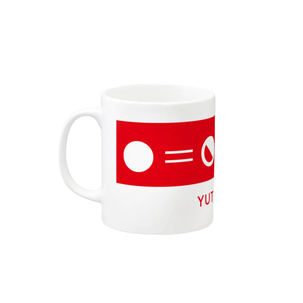 YUTRICK（ゆとり短歌企画）の円周率＝およそ3 Mug :left side of the handle