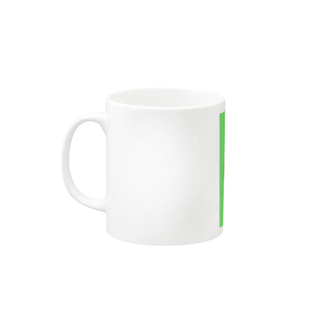 happychamchamのリップ（グリーン） Mug :left side of the handle