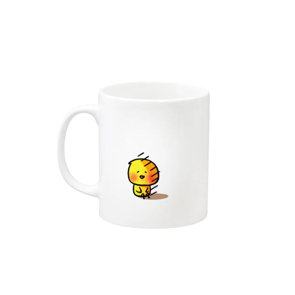 ねこっこのたそがれのぽよん子 Mug :left side of the handle