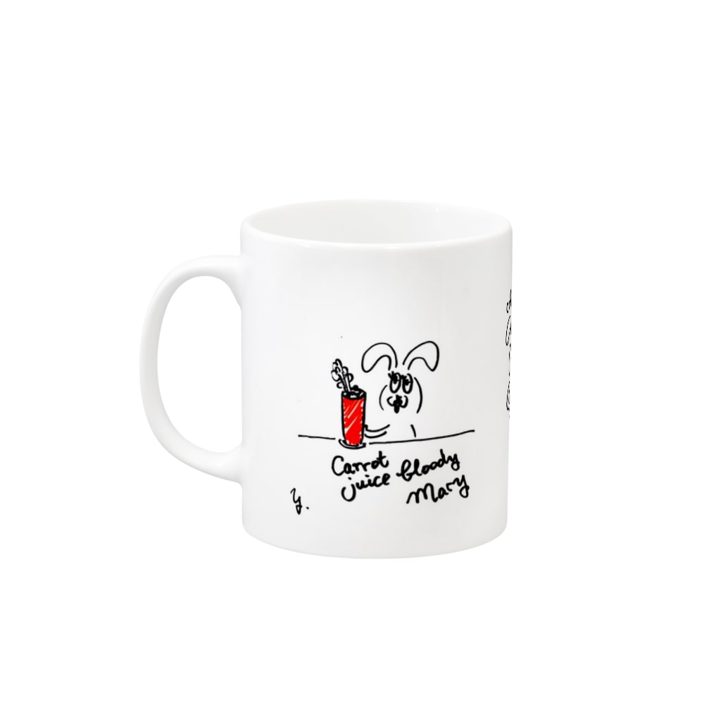gorbehのcafe?うさぎ Mug :left side of the handle