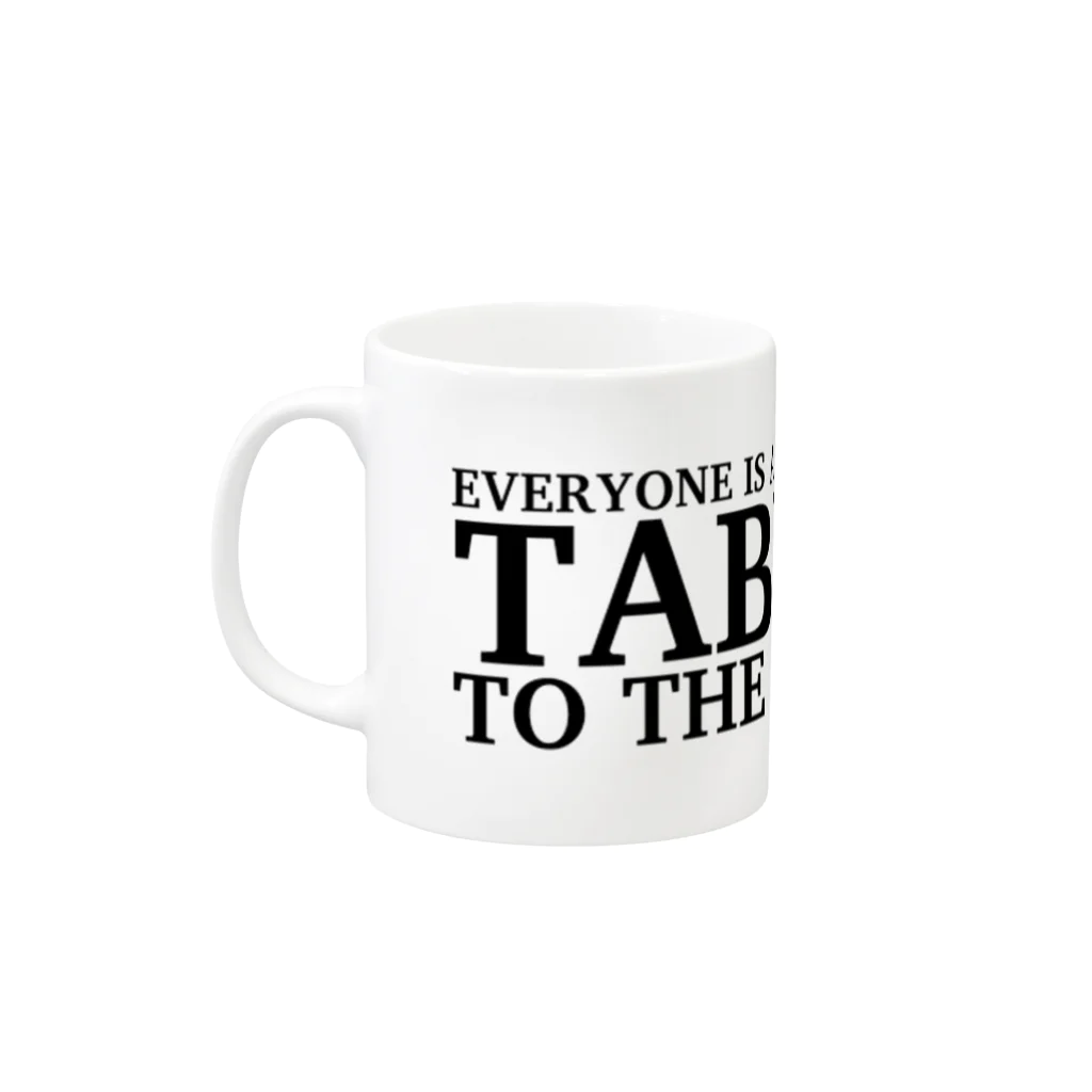 TABILIFE STOREのTABILIFE　英語ロゴ Mug :left side of the handle