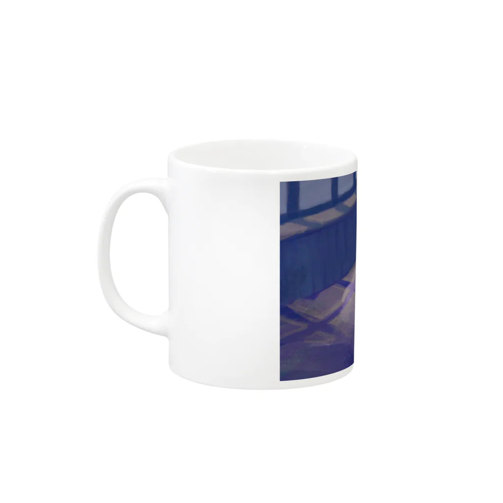 とろろごはんのねむれない夜 Mug :left side of the handle