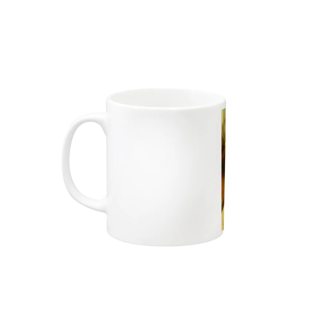 幸せを運ぶ福猫ピー助の幸せを運ぶトラ猫 Mug :left side of the handle