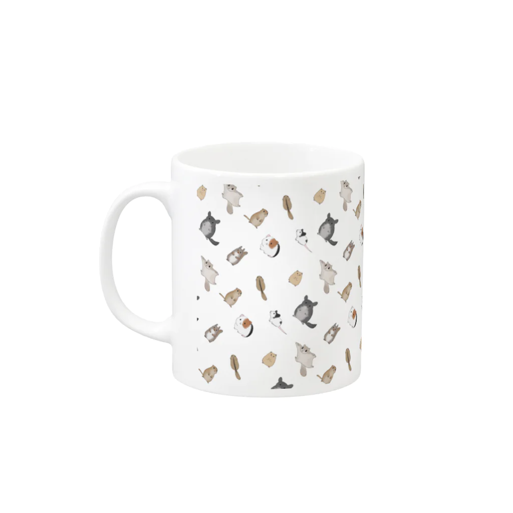 ne*muiのねずみ Mug :left side of the handle