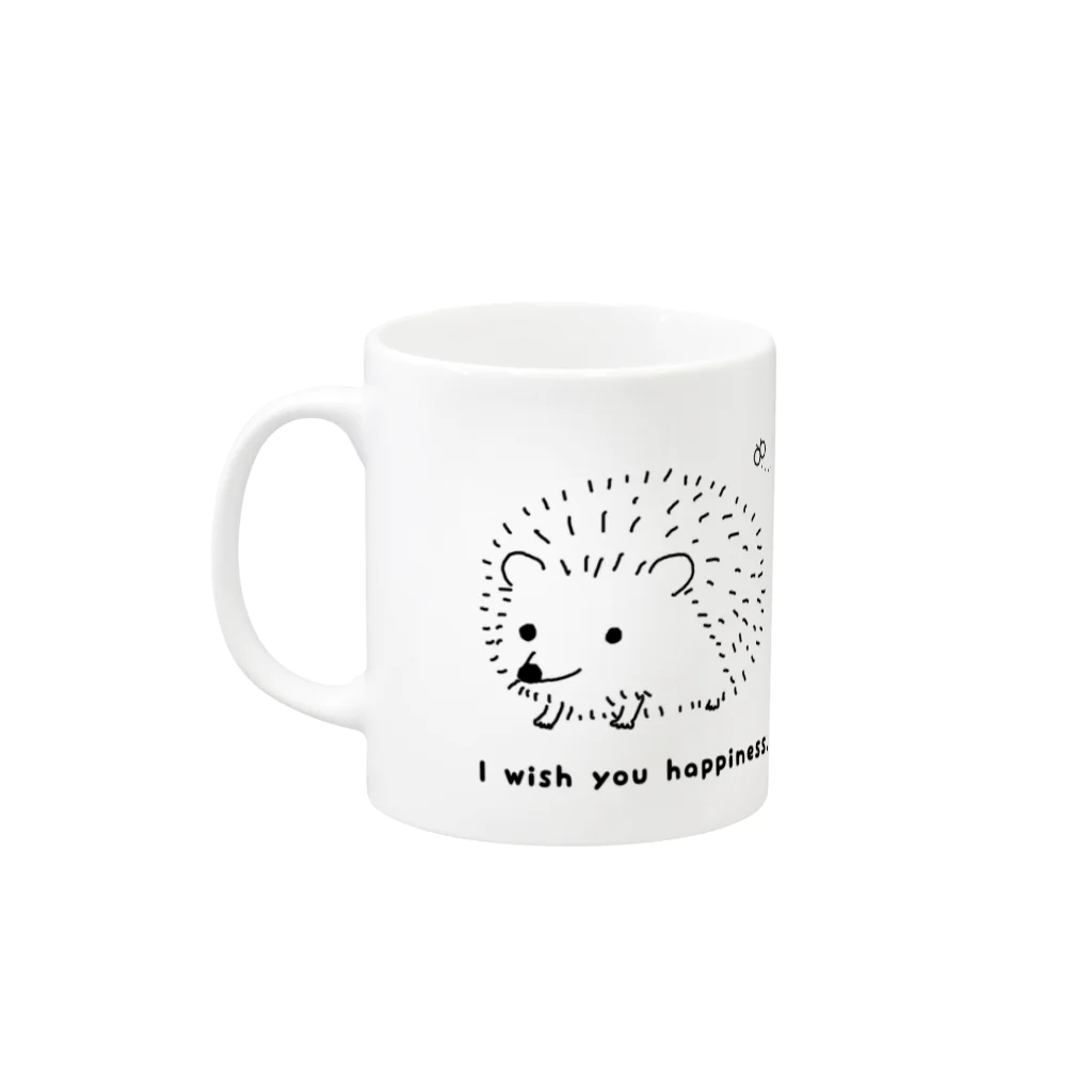 ニーニSHOPのちょうちょとハリネズミさん Mug :left side of the handle