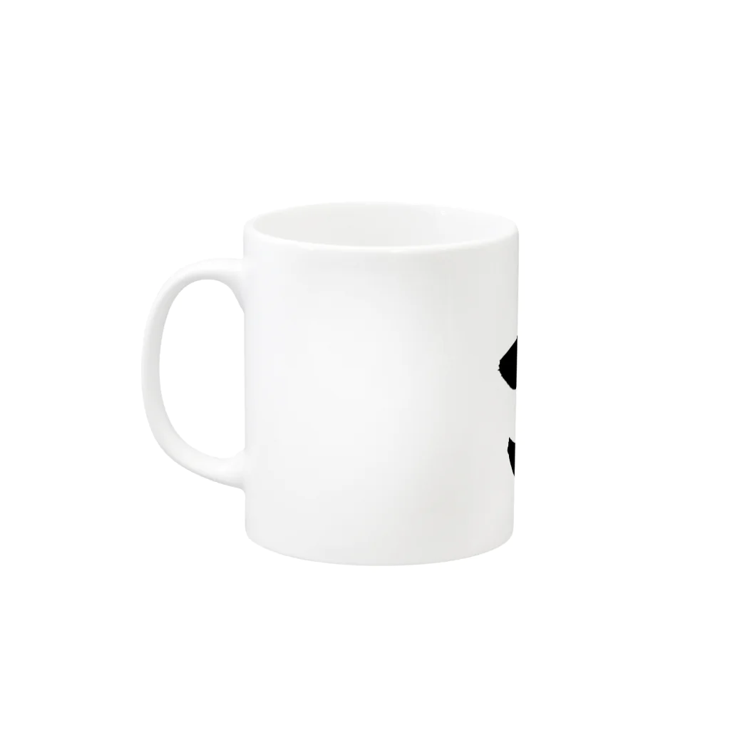 Taisan.NYCのごはん　文字　黒 Mug :left side of the handle