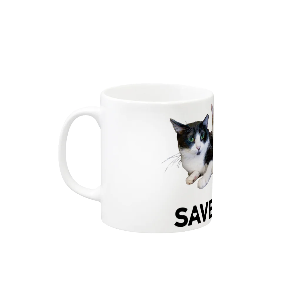 SAVE CAT CAFEのチッチとトット Mug :left side of the handle