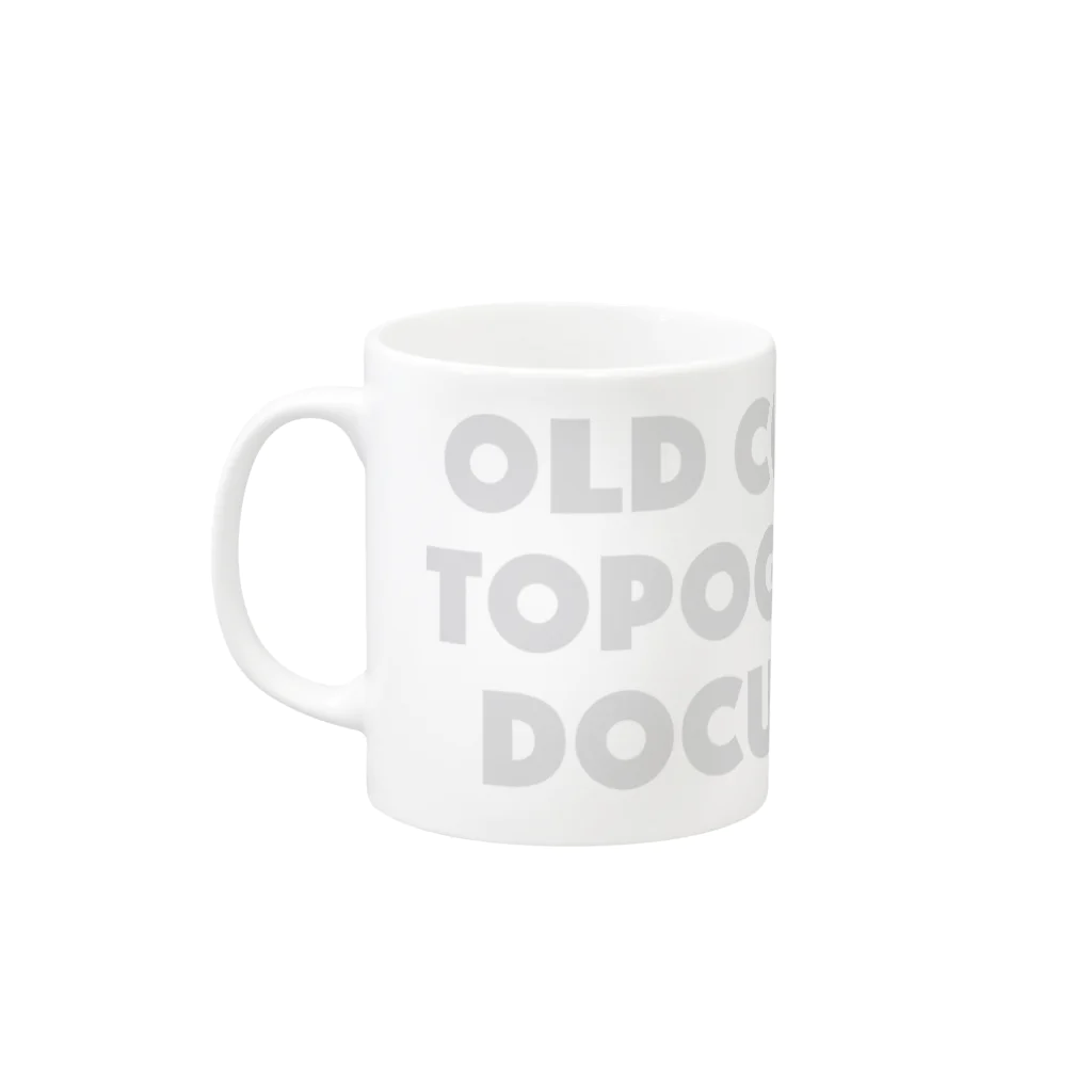 inbahaのOLD Colored Topographic Documents Mug :left side of the handle