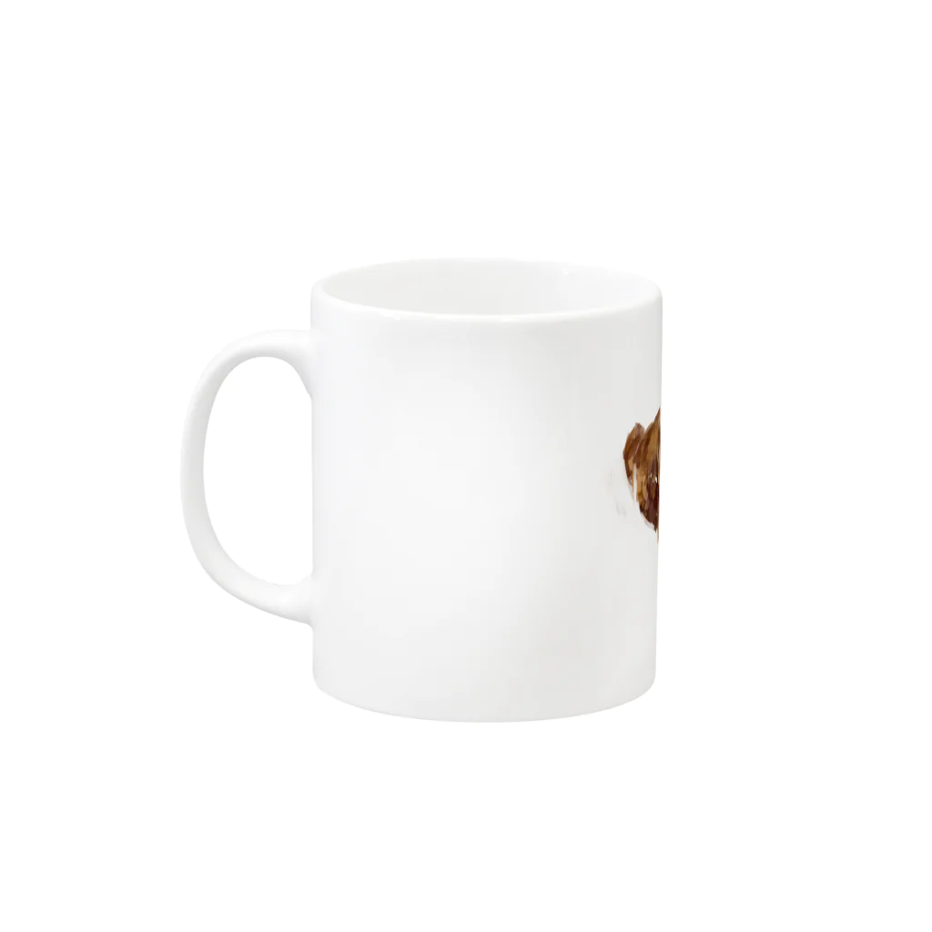 びたみん電力▼CC福岡40▼G25bのクロワッサンくん Mug :left side of the handle