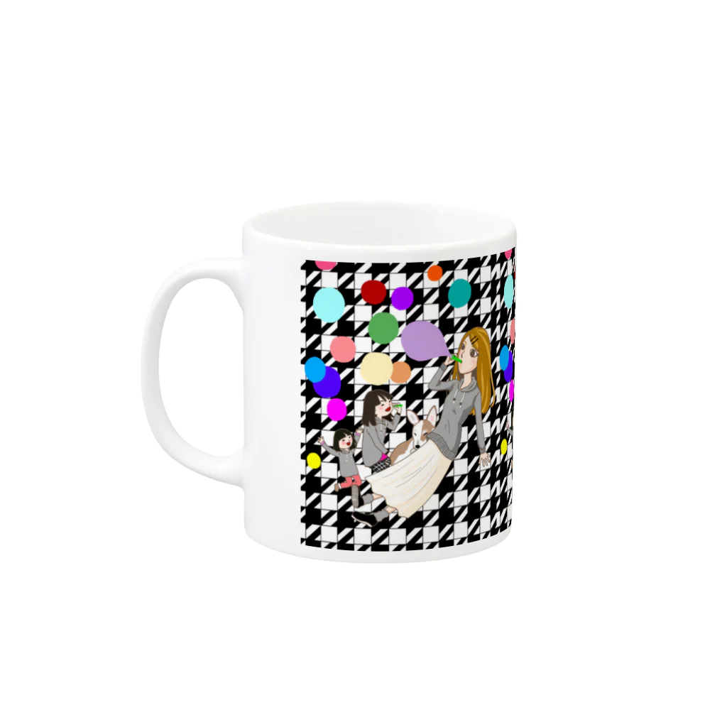 OMENYAのシャボン玉飛ばそ Mug :left side of the handle