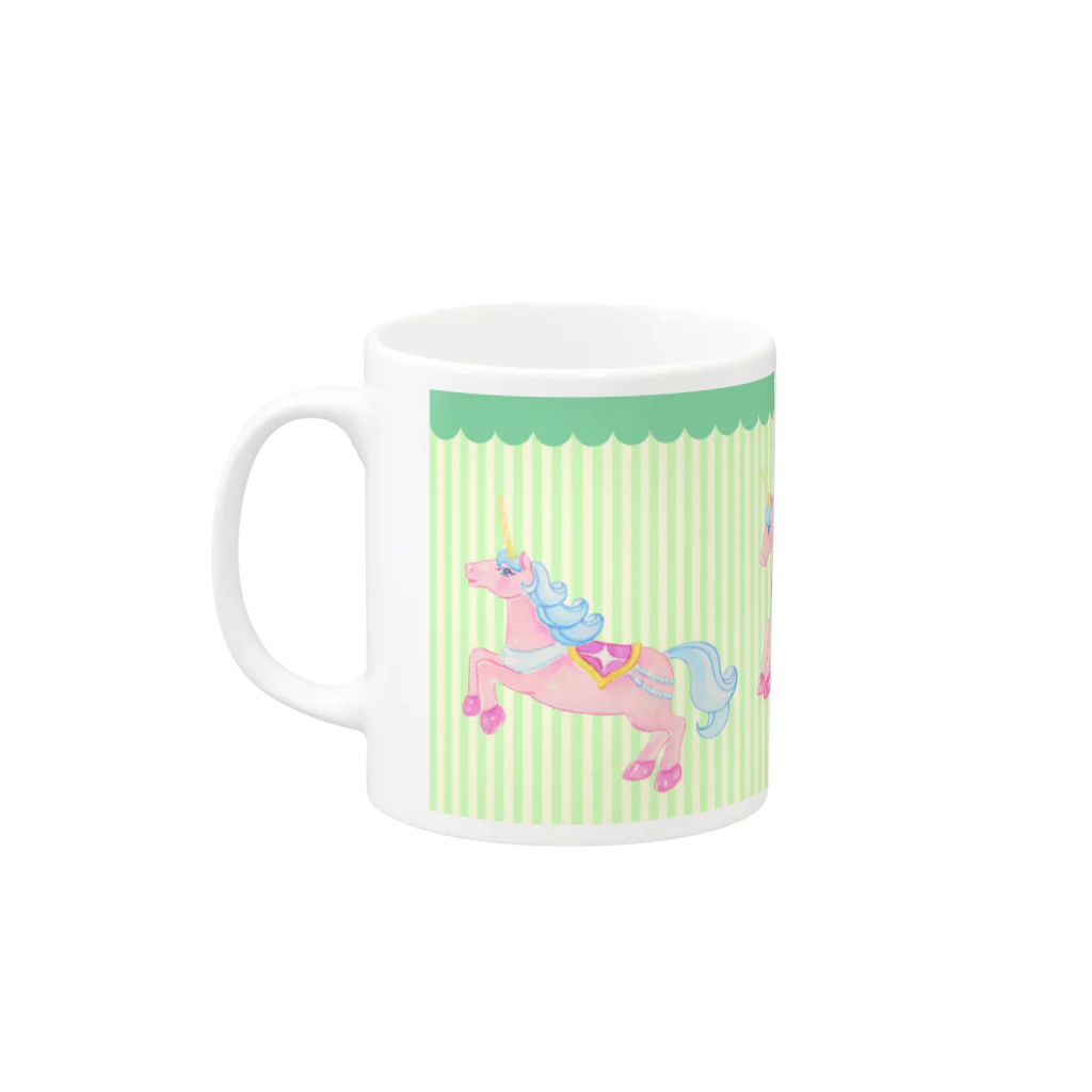 SUI_SAIのユニコーンinライムドリーム Mug :left side of the handle