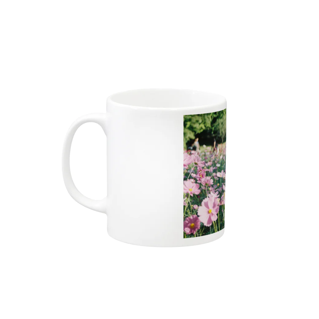 朝の草 花 乳 Mug :left side of the handle