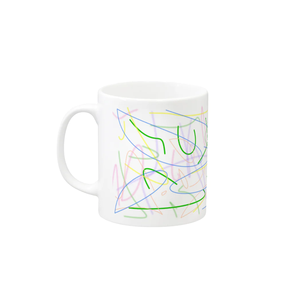 つめくさカップ店の壁 Mug :left side of the handle