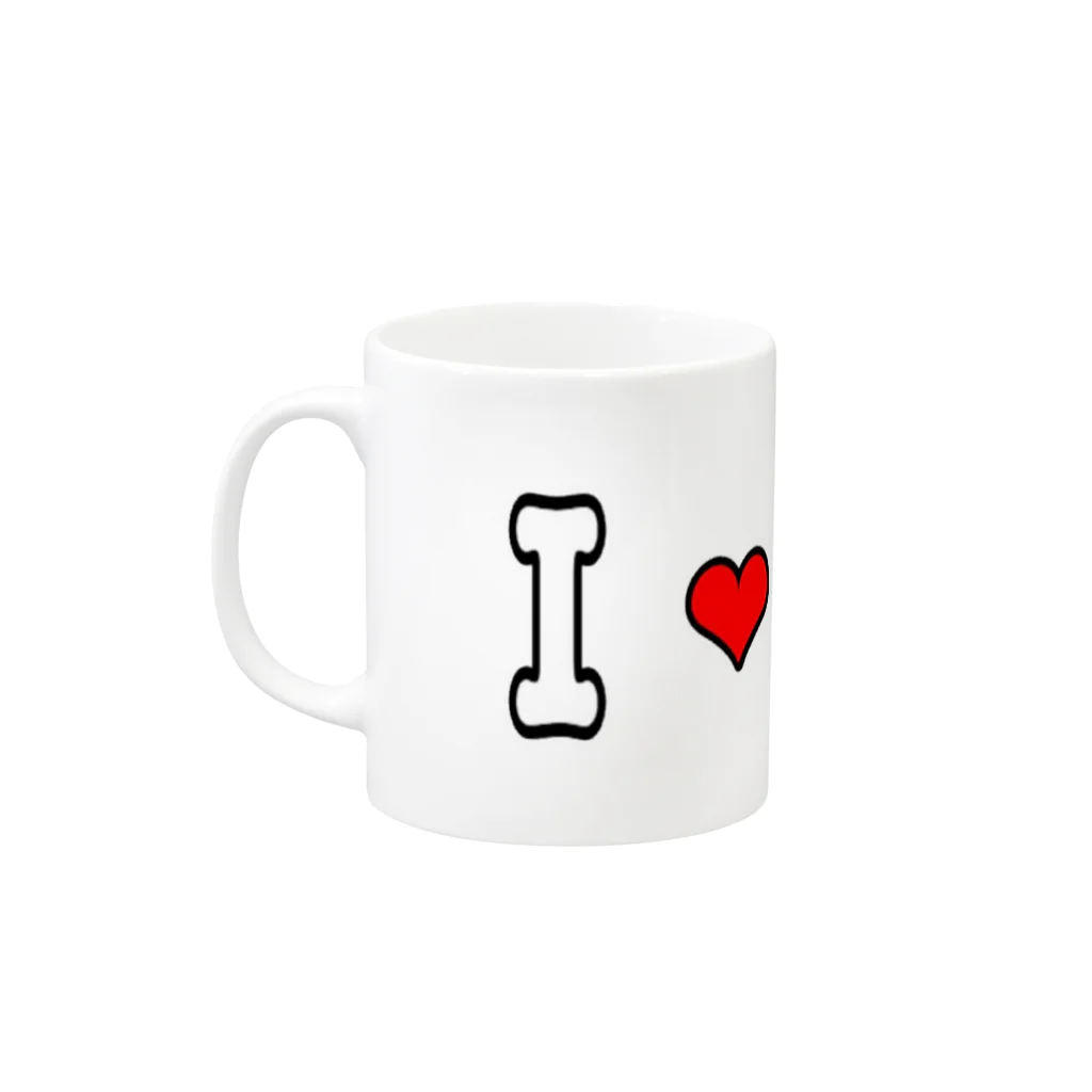 MyuKoraのＩ ♡ Cats. Mug :left side of the handle