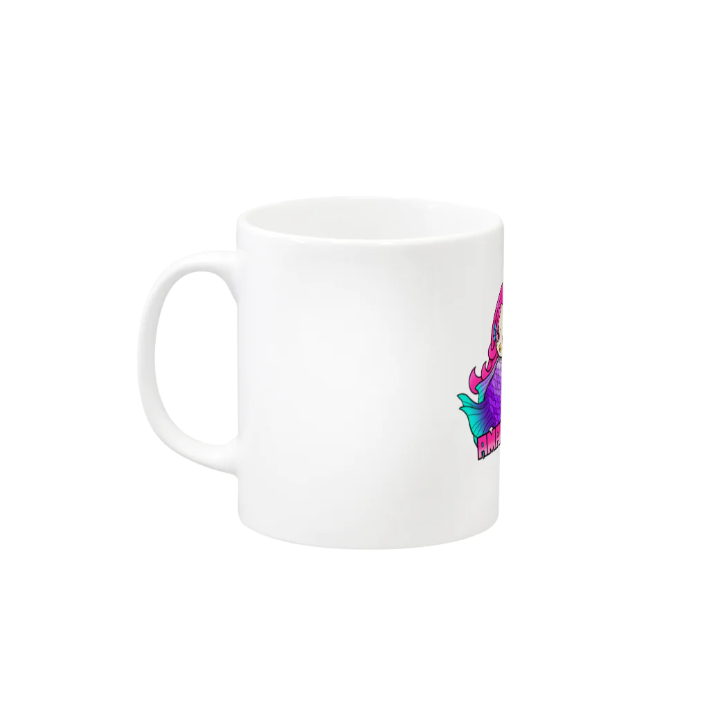 【蛙箱】かわずボックスの蛙箱アマビエマグカップ Mug :left side of the handle