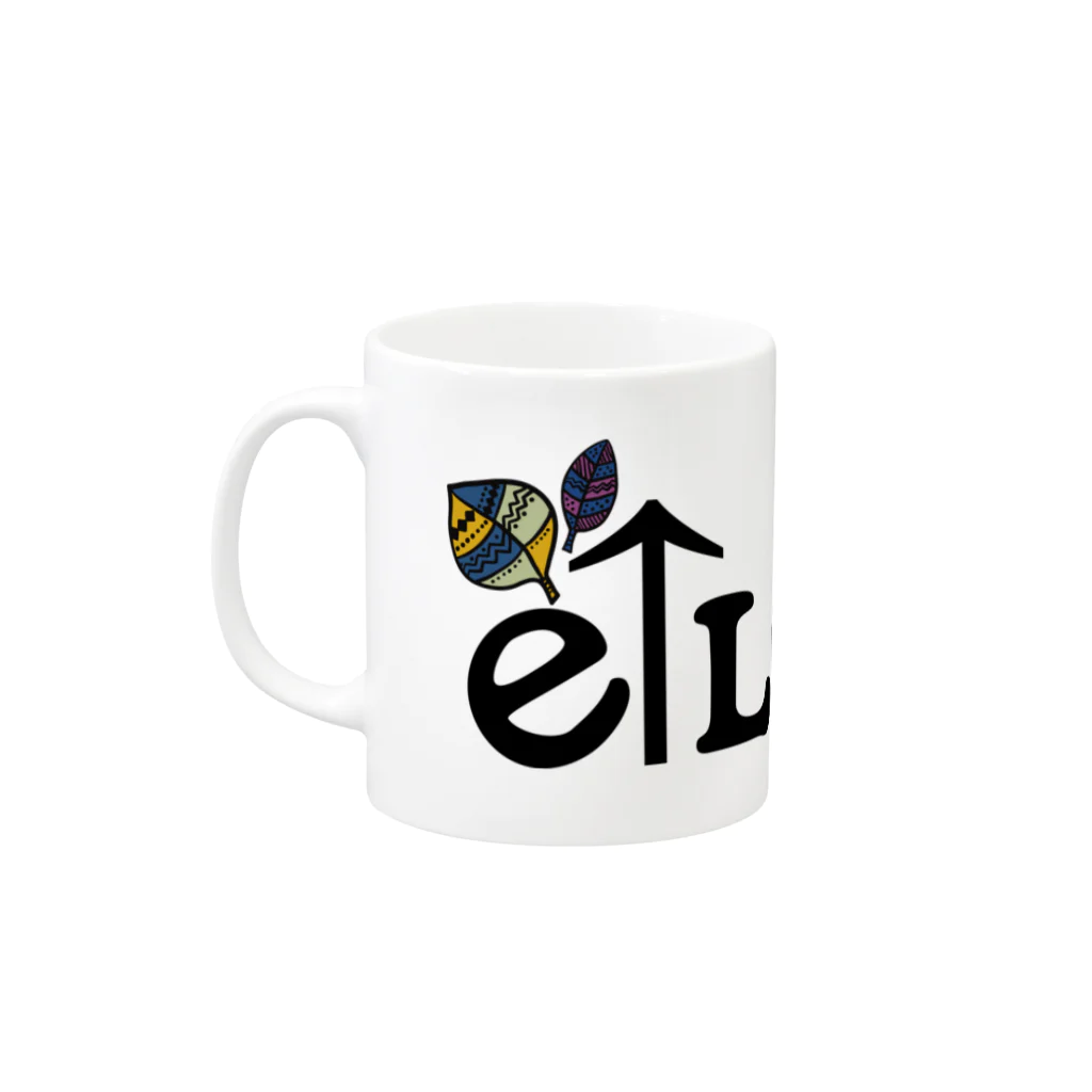 e↑LOGICのDOG マグカップ Mug :left side of the handle