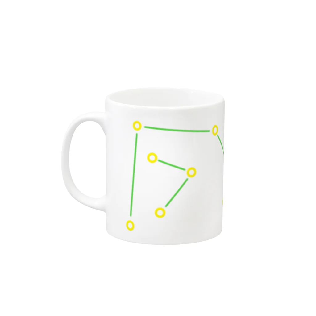 つめくさカップ店の星座 Mug :left side of the handle