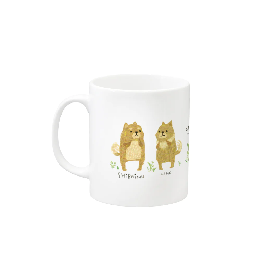 SORAHANAのHAPPY DOG Mug :left side of the handle