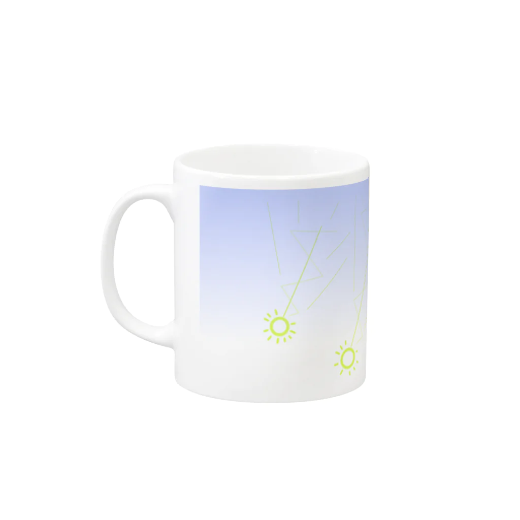 つめくさカップ店の流れ星 Mug :left side of the handle