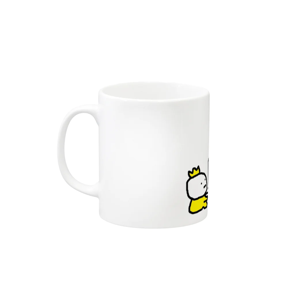 Ｐ国公式ギフトショップのP国王と大臣とゲーム Mug :left side of the handle