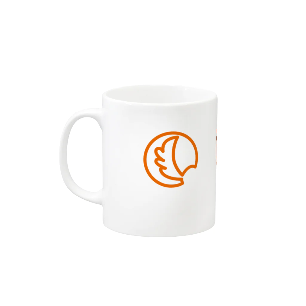 nowhitonの【DOGGYM Shake!】アイコンロゴ（オレンジ） Mug :left side of the handle