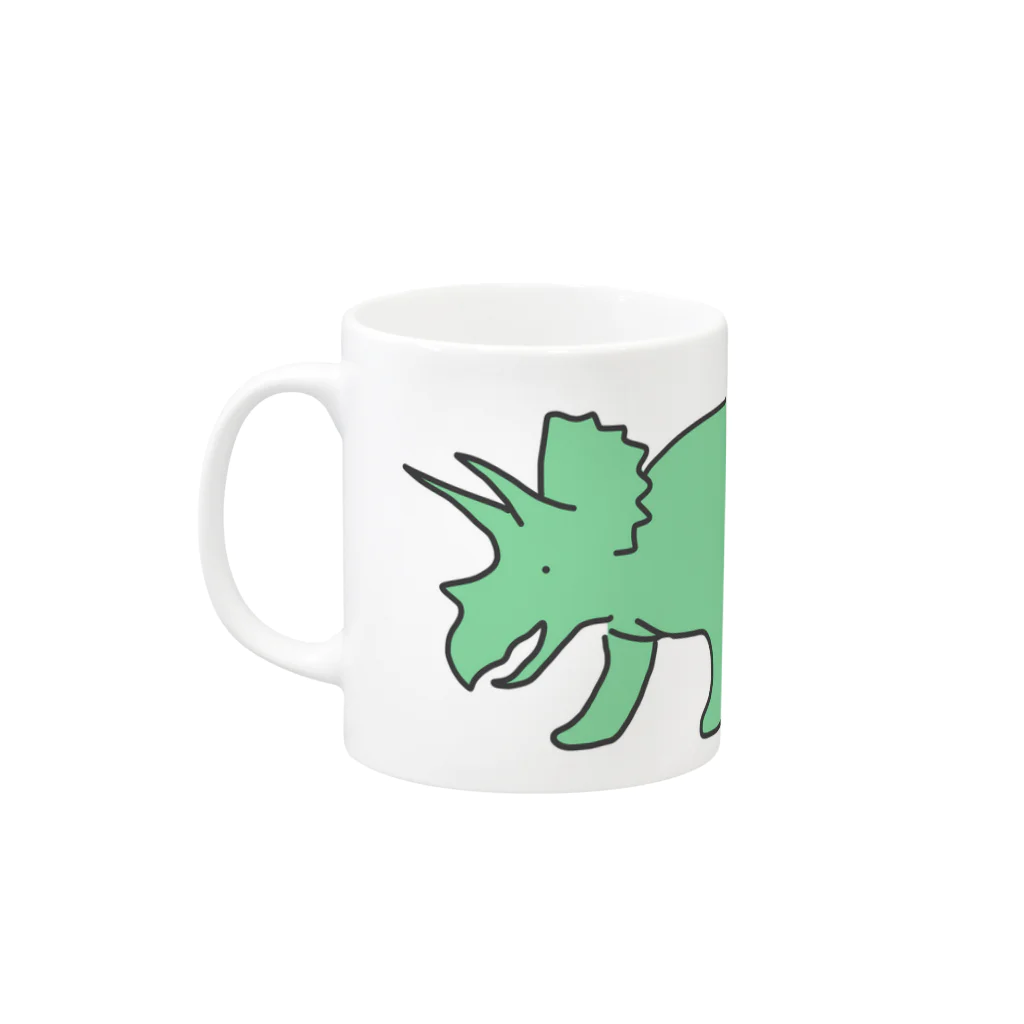 Kamochiのトリケラトプス Mug :left side of the handle