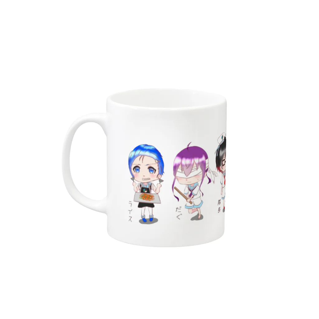 トゲカンパニーの夏バージョン 全員集合！ Mug :left side of the handle