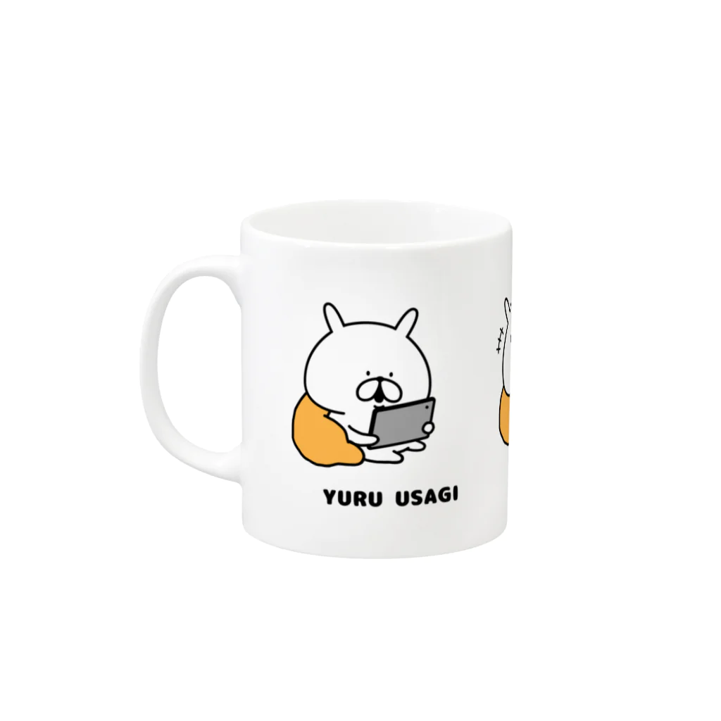 chococo_yuruusagiのゆるうさぎ 3コマおうち時間 Mug :left side of the handle