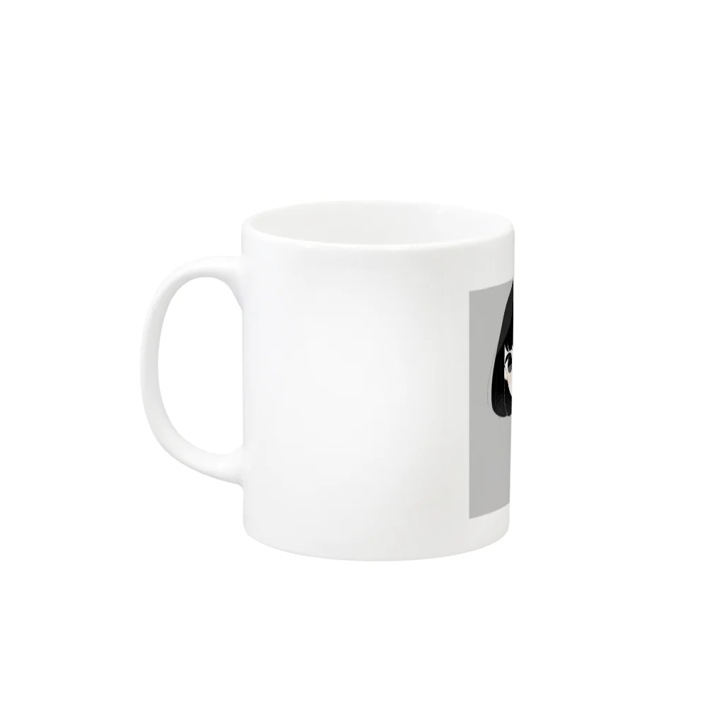 ハスの女の子 Mug :left side of the handle