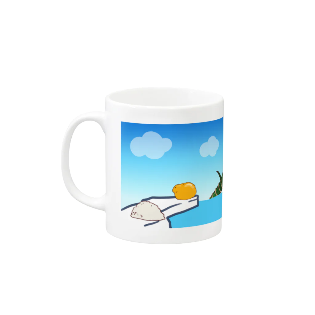 ○Sのほっきょく Mug :left side of the handle