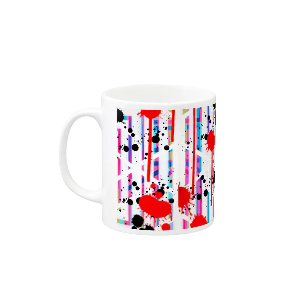 ＳＩＬＶＥＲＷＯＬＦＭＥＮmixculturedesinの８月ＮＥＷ「グランジ」 Mug :left side of the handle