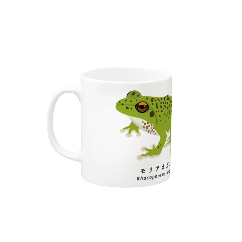 さちこの生物雑貨のアオガエル2種 Mug :left side of the handle