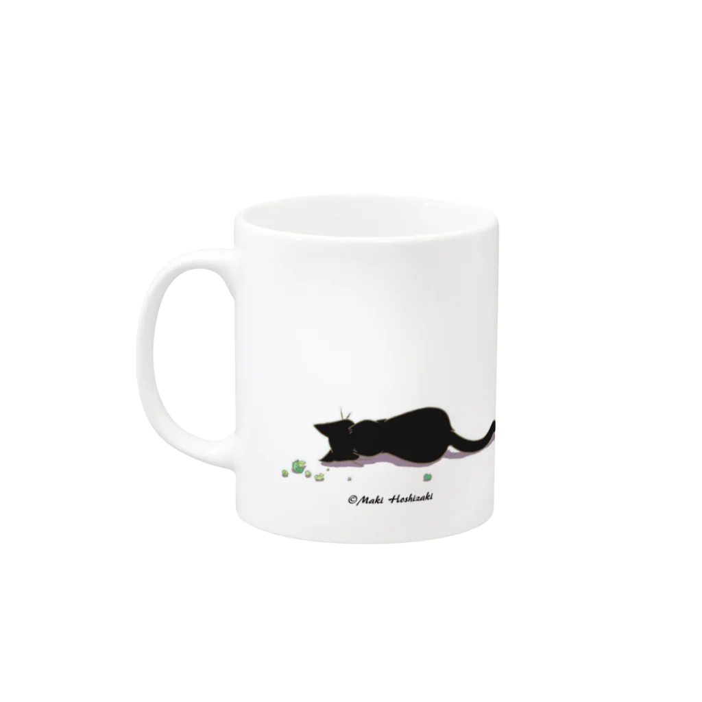 くろねこ倶楽部のどろぼうねこ２イラストマグ Mug :left side of the handle