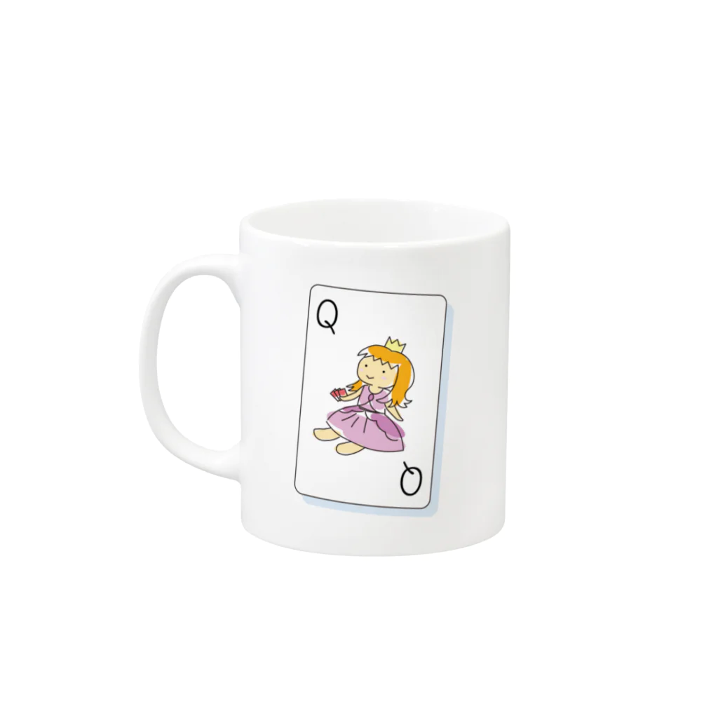 二世@m_2seiのQKペアマグカップ-Q Mug :left side of the handle