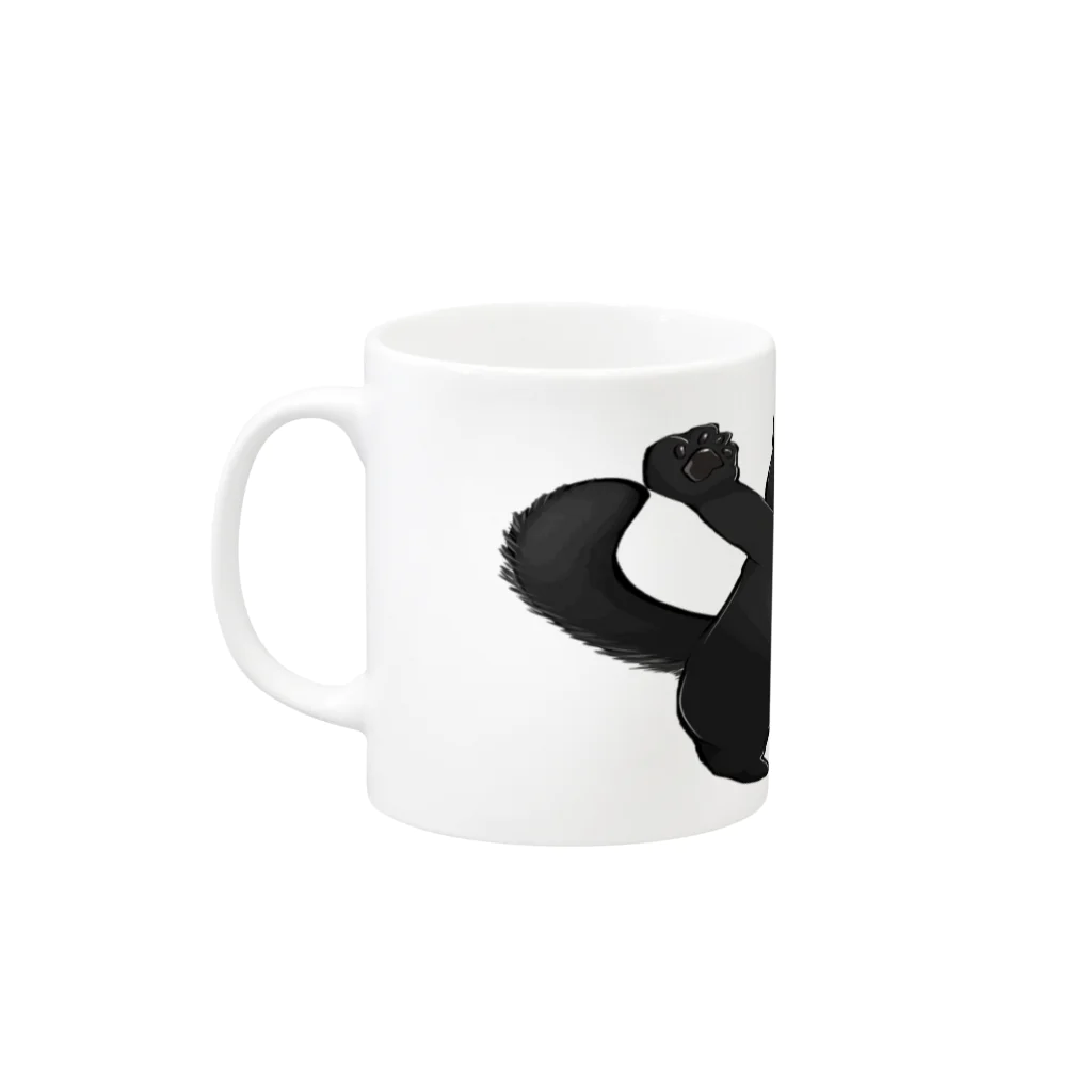 タイピー日記のりんバンザイマグ Mug :left side of the handle