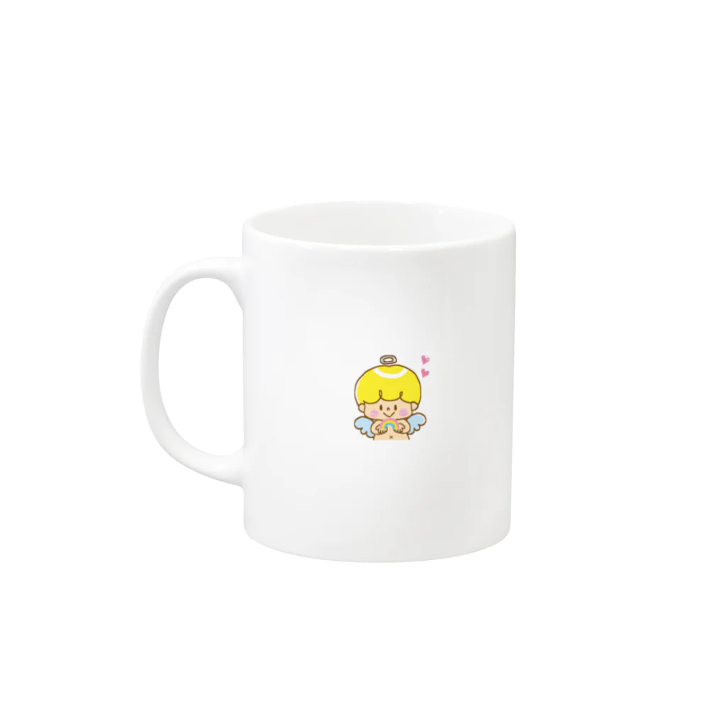 れんげSHOPの天使のマグカップ Mug :left side of the handle