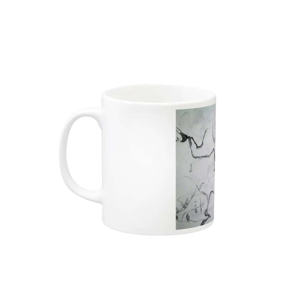 皆神ベースのSHUSAKKu Mug :left side of the handle